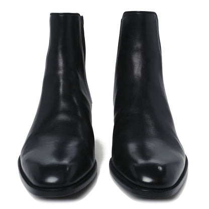 Saint Laurent Calfskin Mens Wyatt Chelsea Boots 39.5 Black 3 of 11