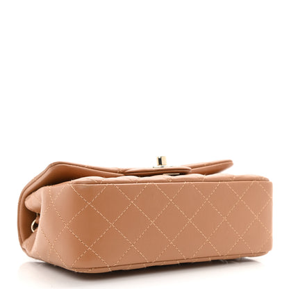 Chanel Lambskin Quilted Mini Rectangular Flap Brown 4 of 8