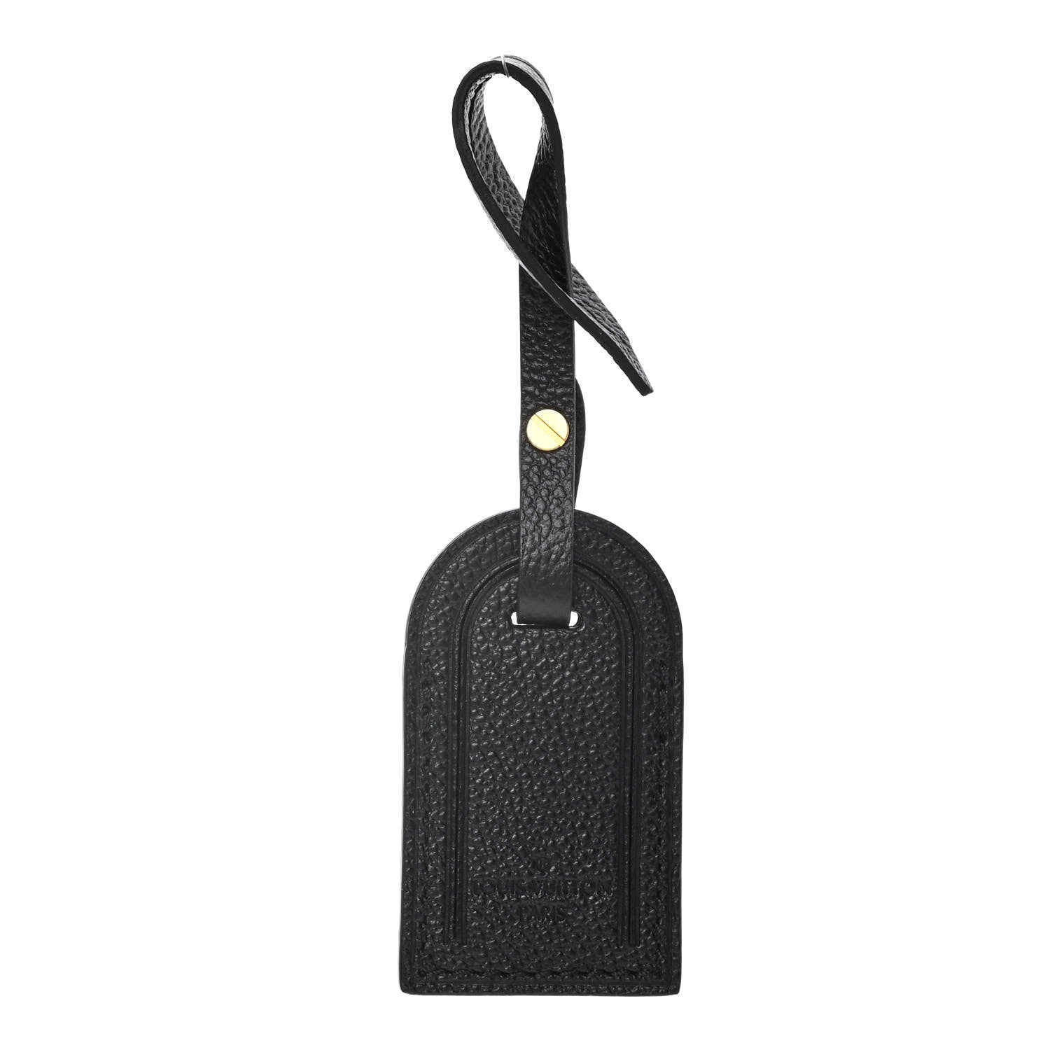 Louis Vuitton Calfskin Luggage Tag Black 1 of 3