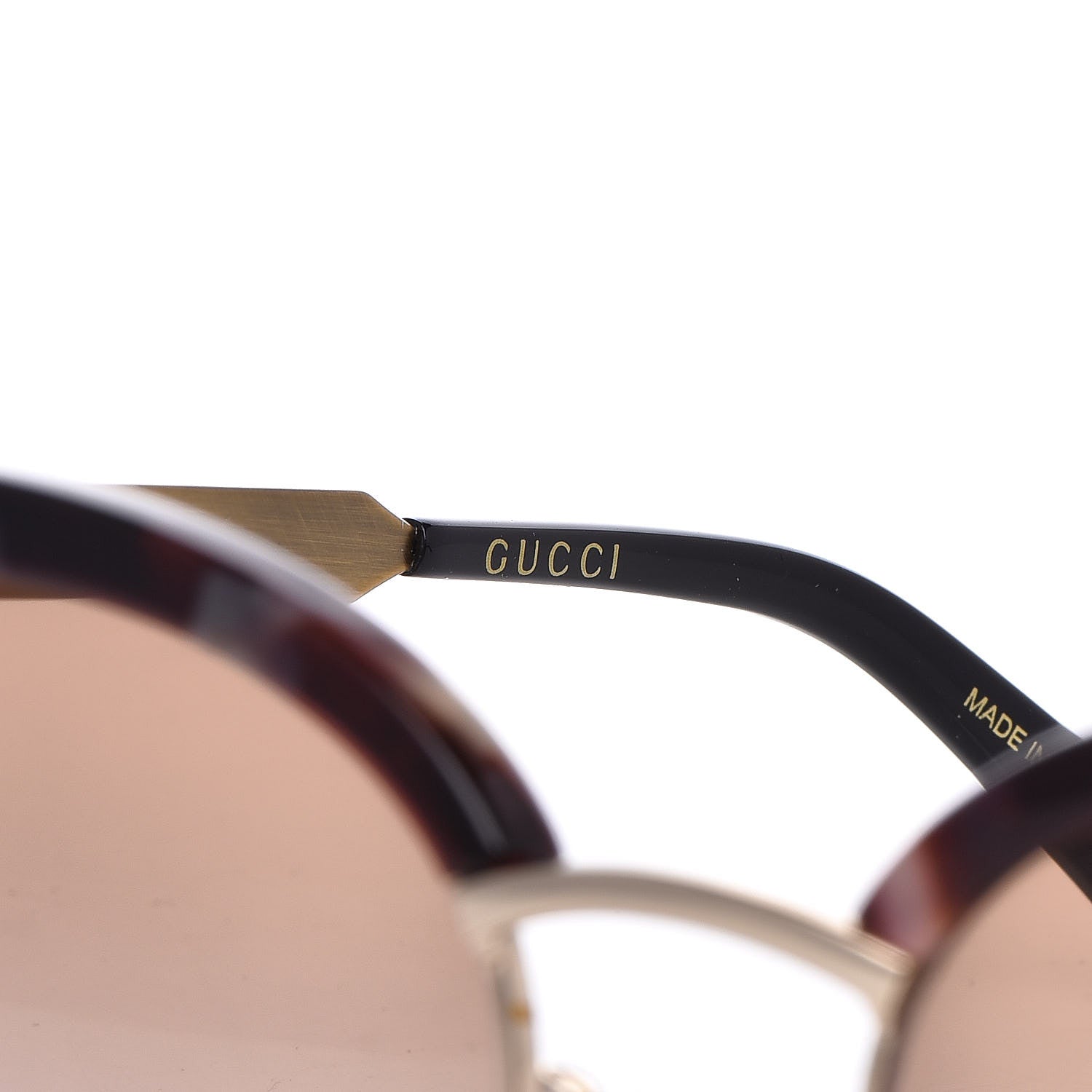 Gucci Metal Tiger GG0222SK Sunglasses Tortoise 6 of 7