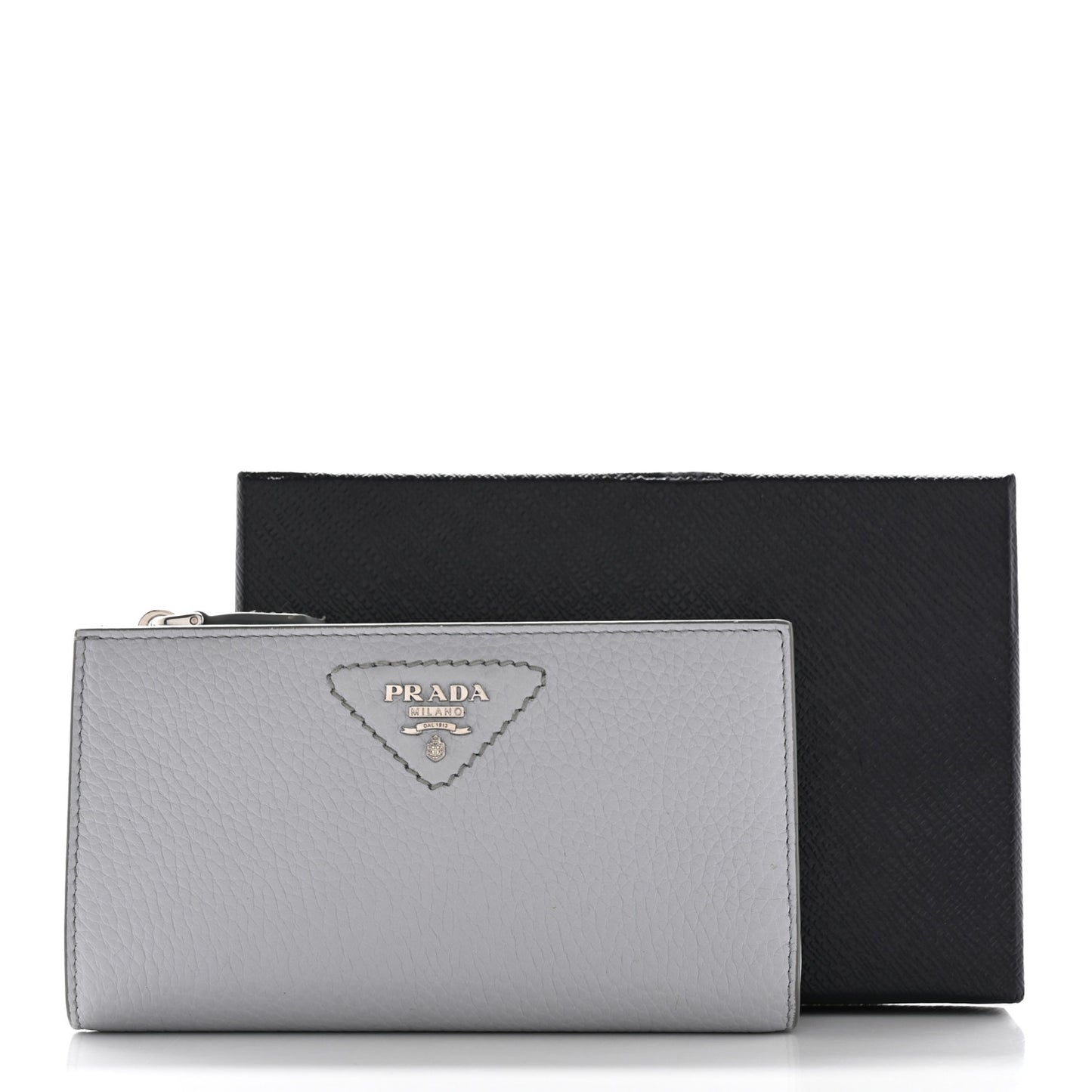 Vitello Daino Triangle Continental Zip Wallet Fiordaliso