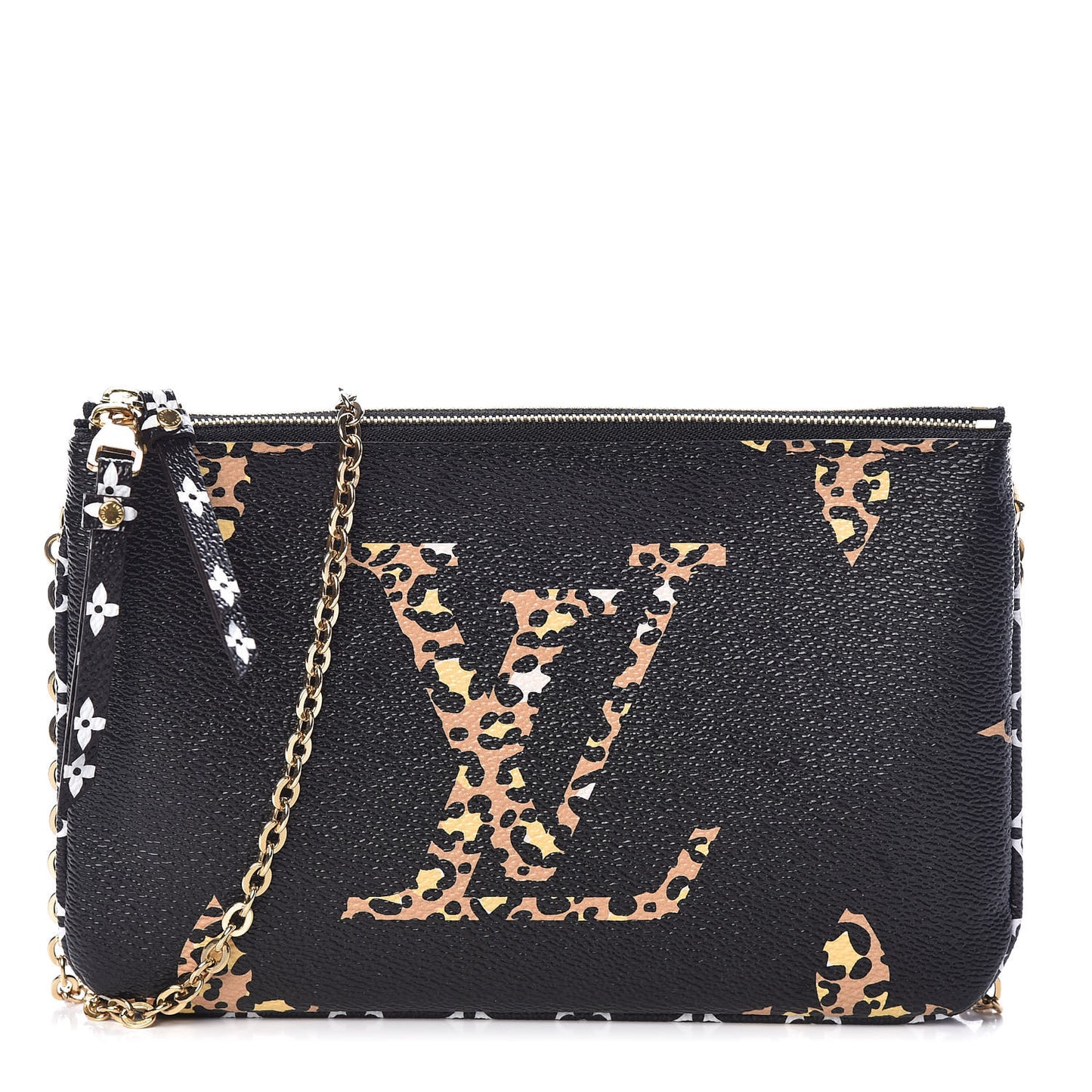 Monogram Giant Jungle Pochette Double Zip Black