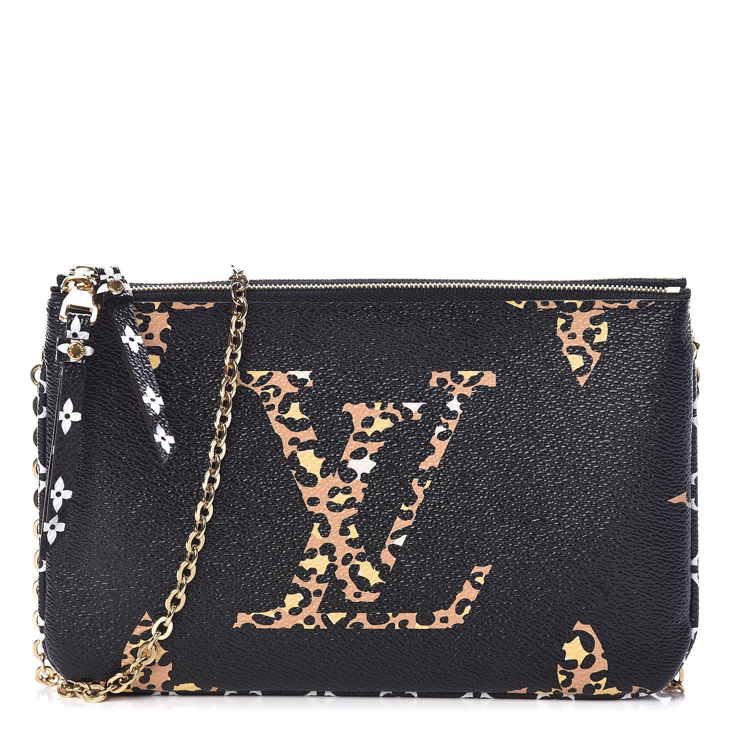Louis Vuitton Monogram Giant Jungle Pochette Double Zip Black 1 of 10