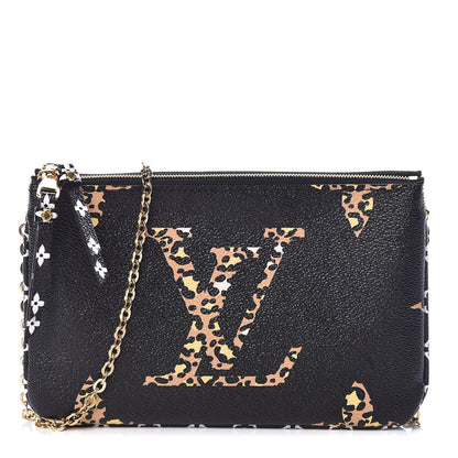Louis Vuitton Monogram Giant Jungle Pochette Double Zip Black 1 of 10