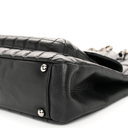 Chanel Lambskin Quilted Chocolate Bar Mademoiselle Shoulder Bag Black 9 of 9