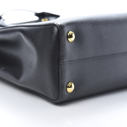 Prada Saffiano Lux Small Parabole Tote Black 10 of 12