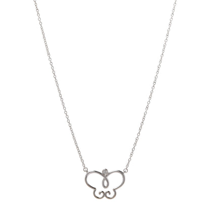 Tiffany 18K White Gold Diamond Paloma Picasso Butterfly Pendant Necklace 1 of 4