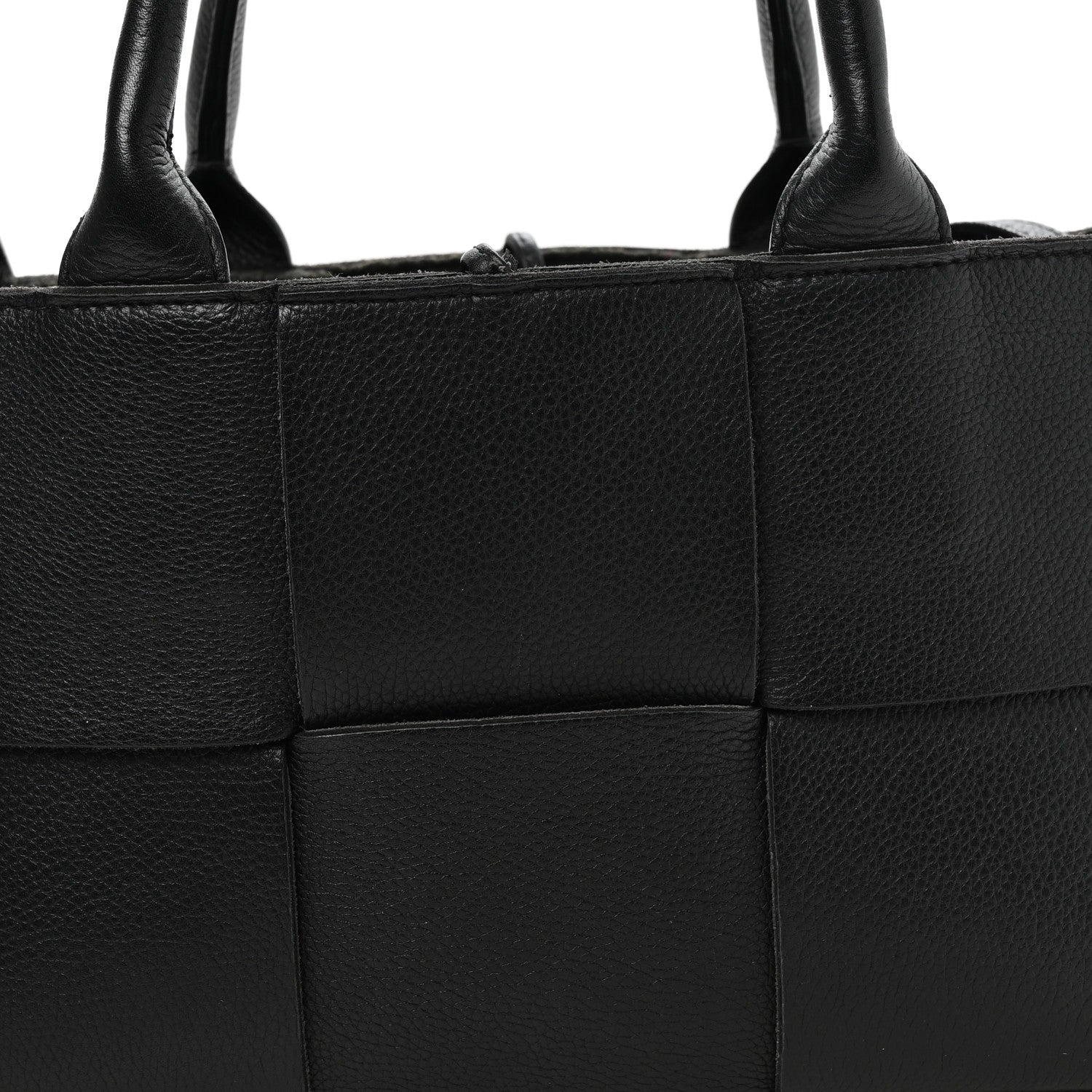 Bottega Veneta Grained Calfskin Maxi Intrecciato Mini Arco Tote Black 8 of 10