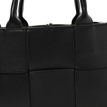 Bottega Veneta Grained Calfskin Maxi Intrecciato Mini Arco Tote Black 8 of 10