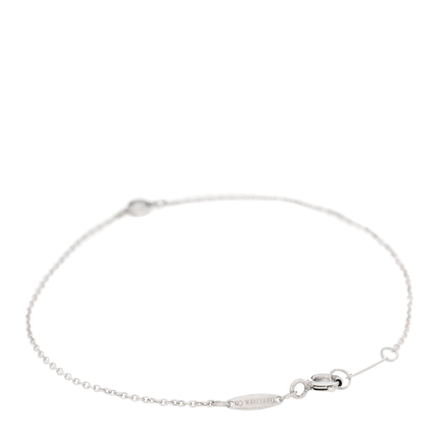 Tiffany Sterling Silver Diamond .05ct Elsa Peretti Diamonds by the Yard Bracelet 2 of 5