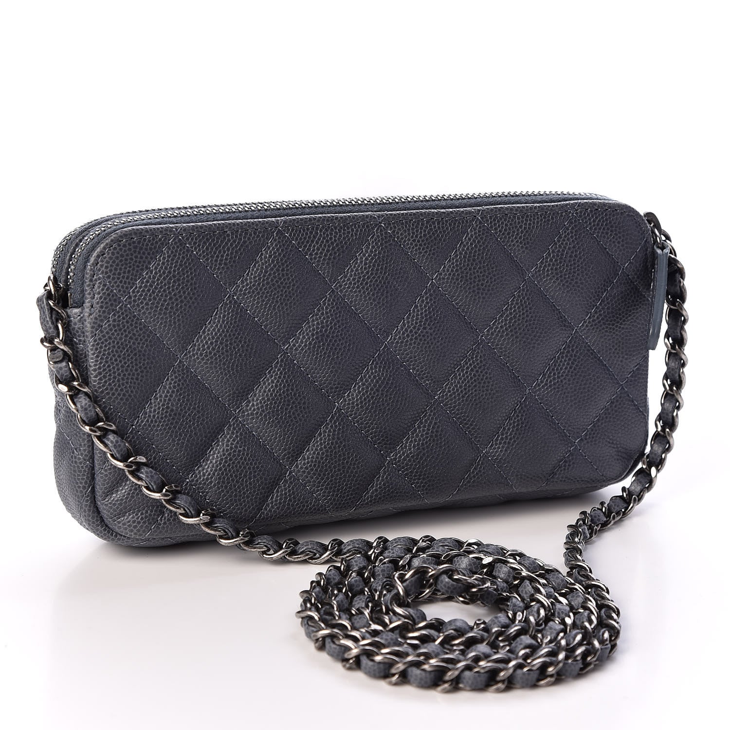 Chanel Caviar Quilted Small Clutch With Chain Grey 2 of 11