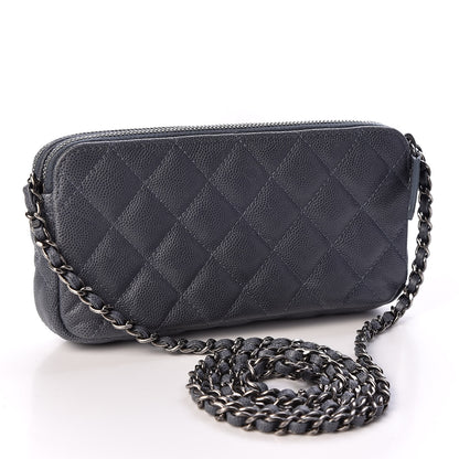 Chanel Caviar Quilted Small Clutch With Chain Grey 2 of 11
