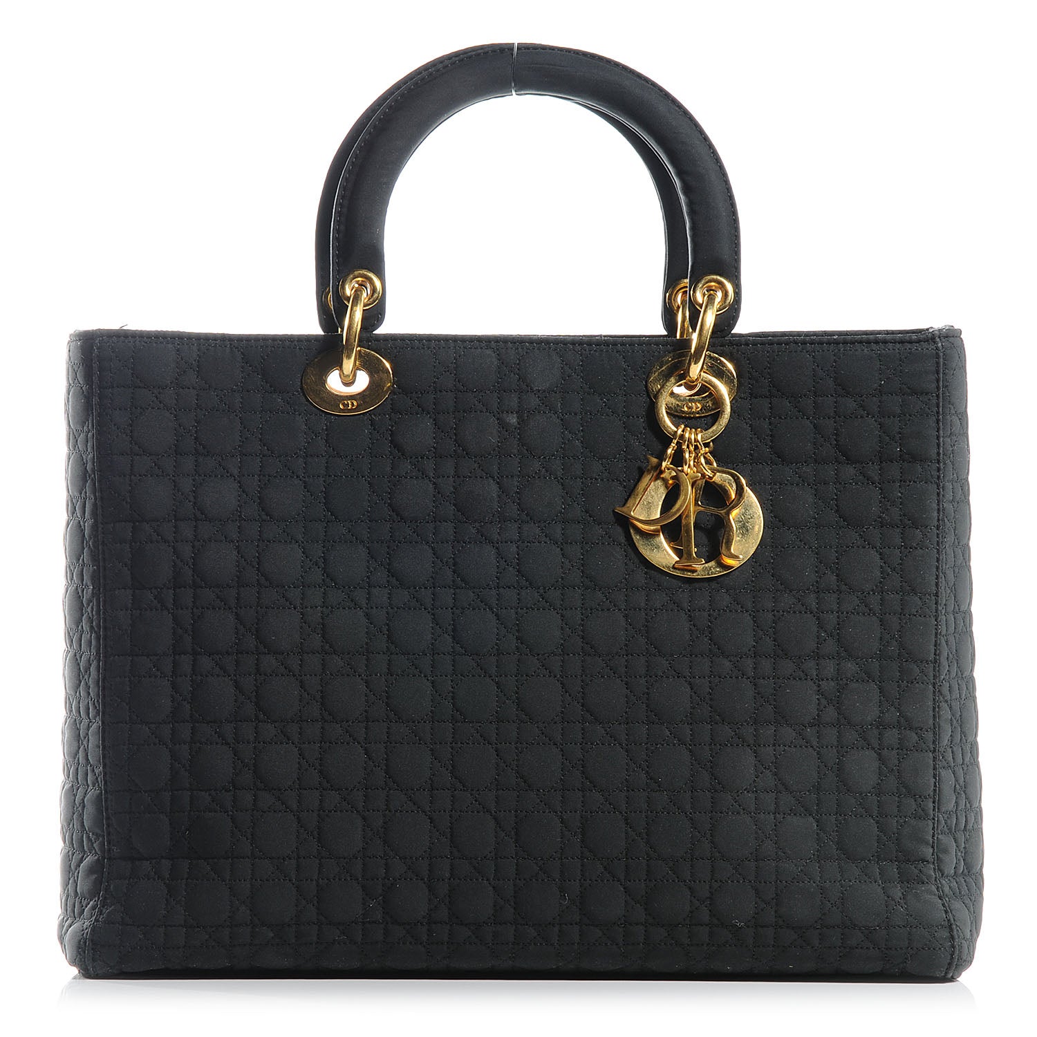 Christian Dior Nylon Cannage Large Lady Dior Black 1 of 7