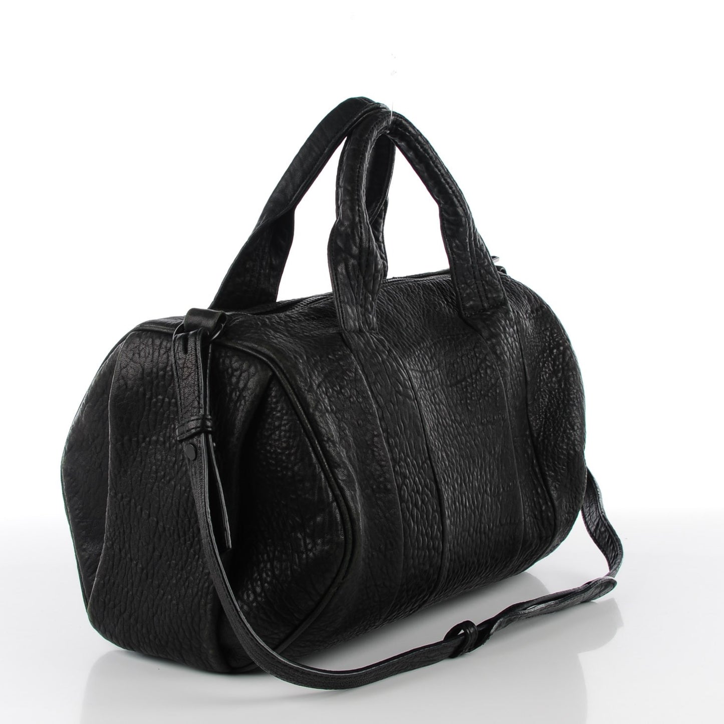 Pebbled Lambskin Rocco Black Matte Black Hardware