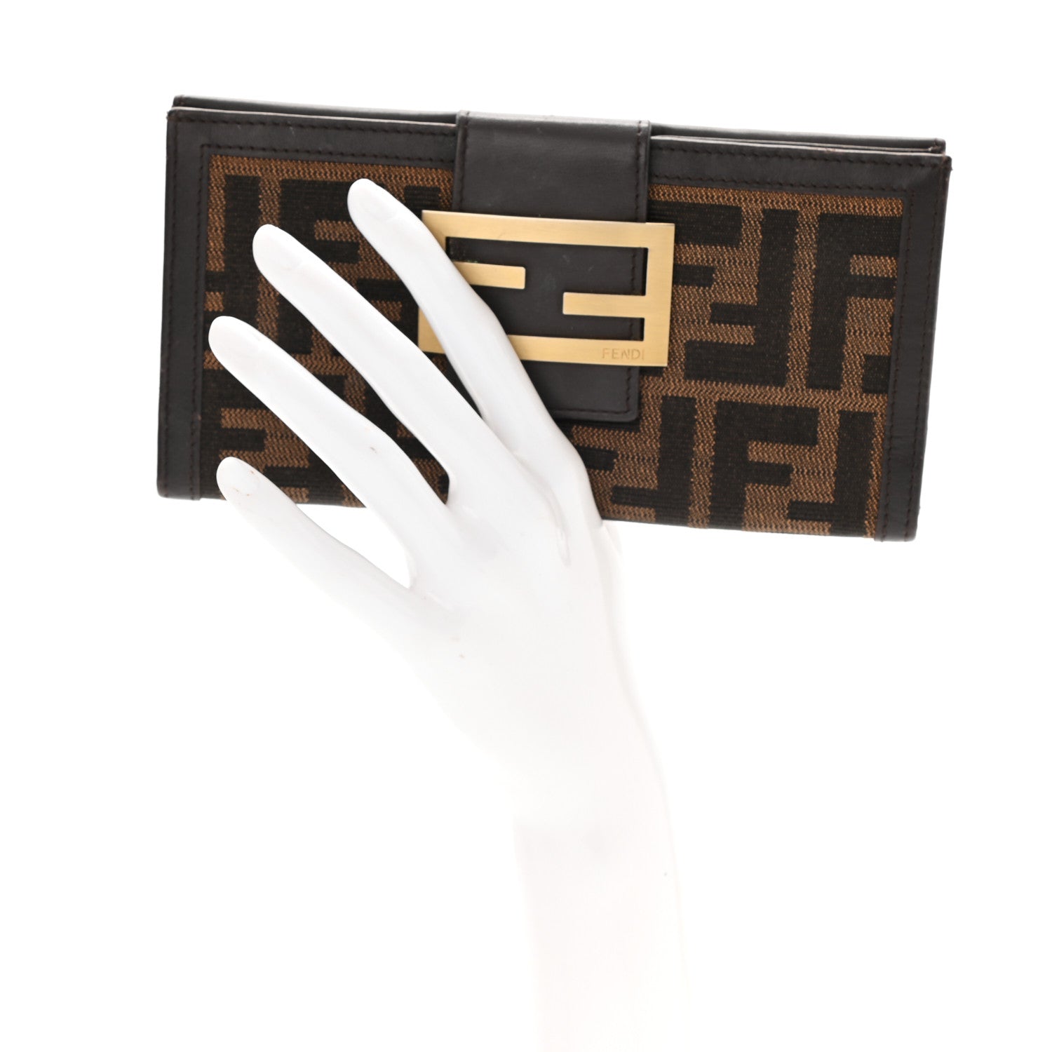Fendi Zucchino Forever Continental Wallet Tobacco 2 of 8