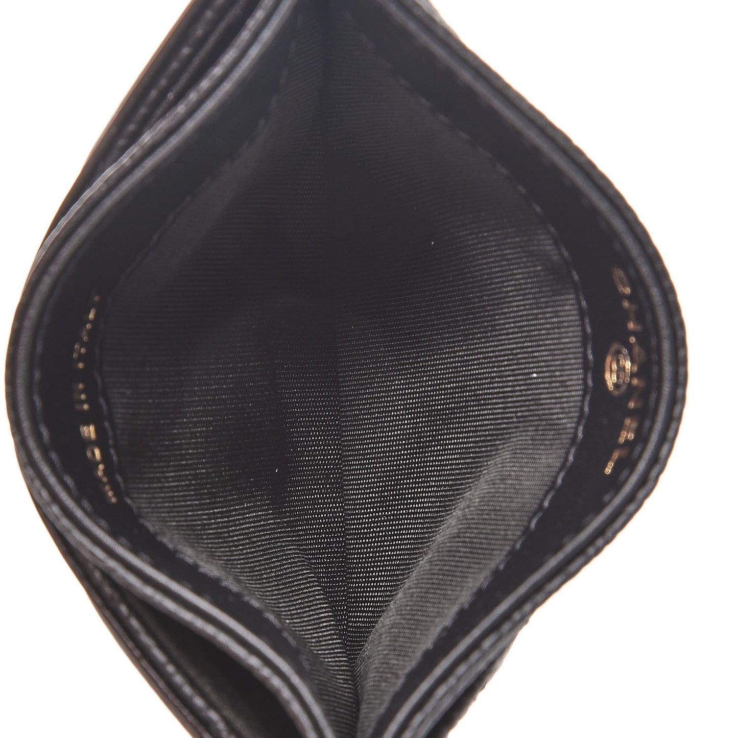 Caviar Quilted Filigree Card Holder Black
