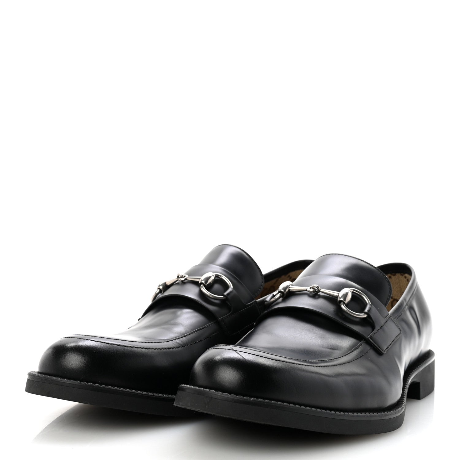 Gucci Davis Bull Mens Horsebit Loafers 10 Black 4 of 10