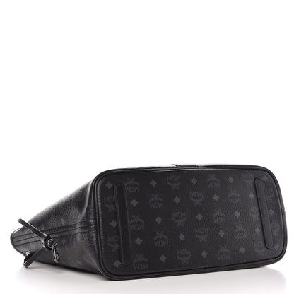 MCM Visetos Medium Liz Reversible Shopper Tote Black 6 of 12