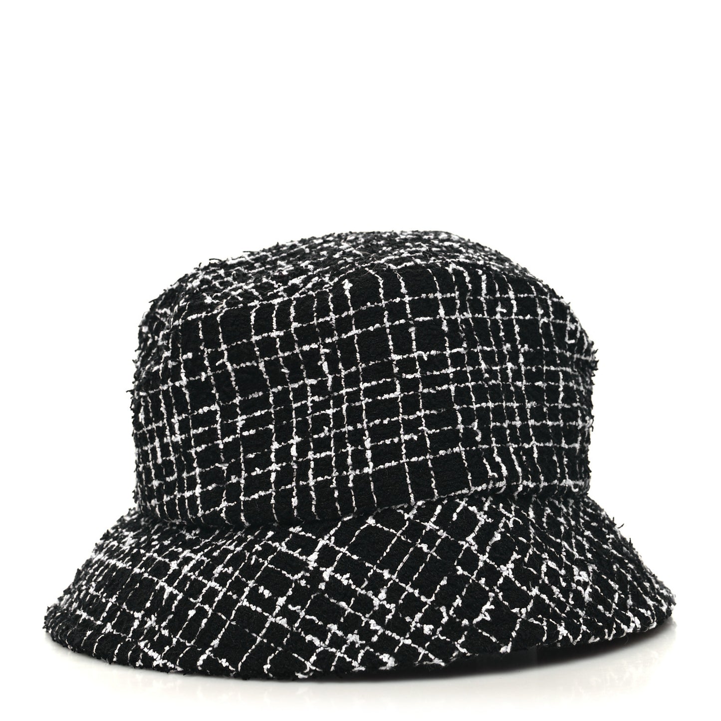 Tweed Bucket Hat M Black White