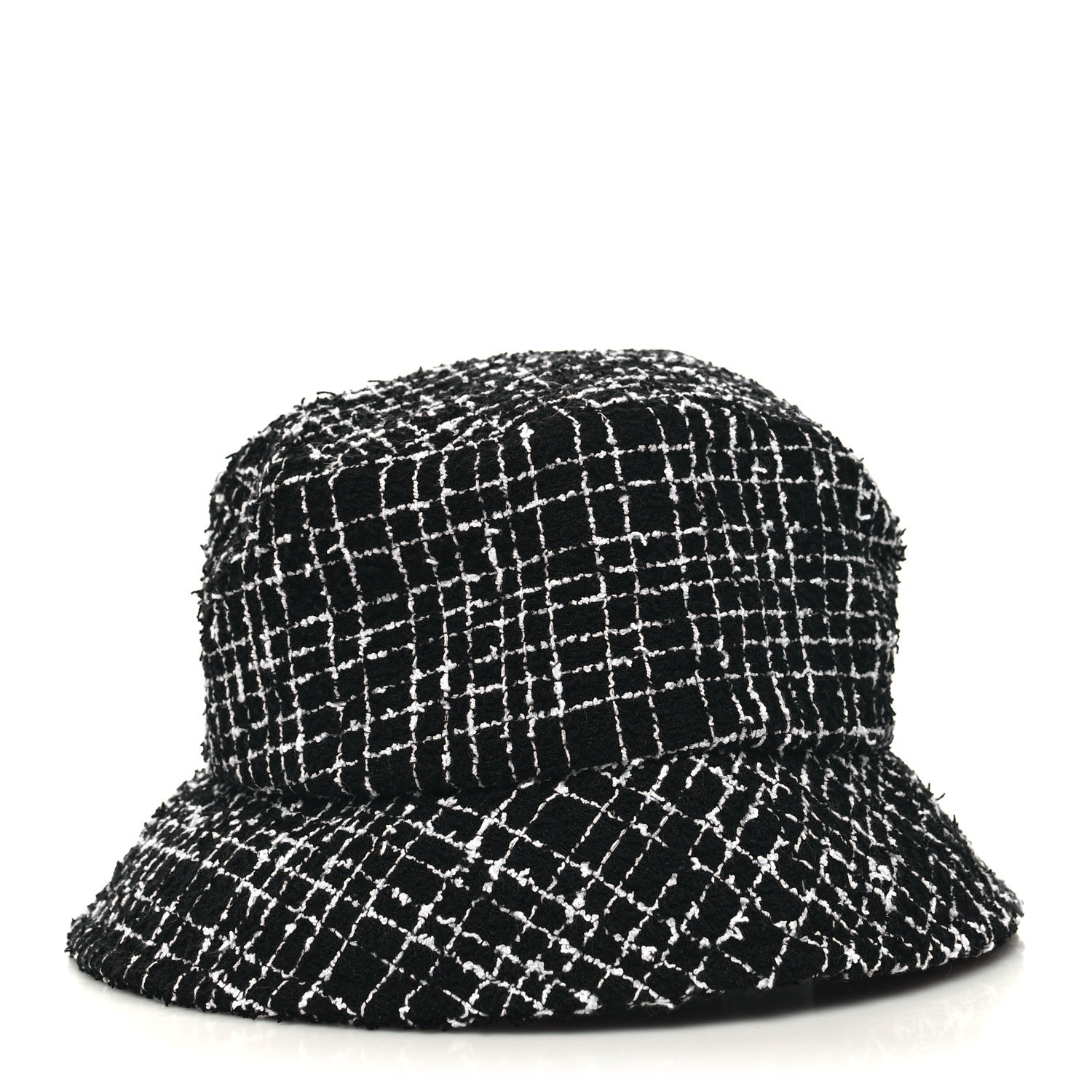 Chanel Tweed Bucket Hat M Black White 6 of 8