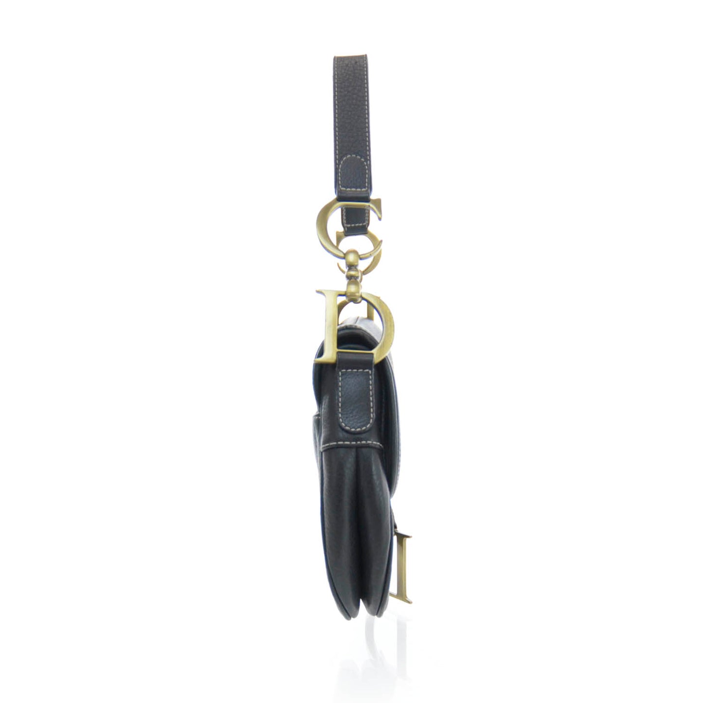 Leather Saddle Bag Black