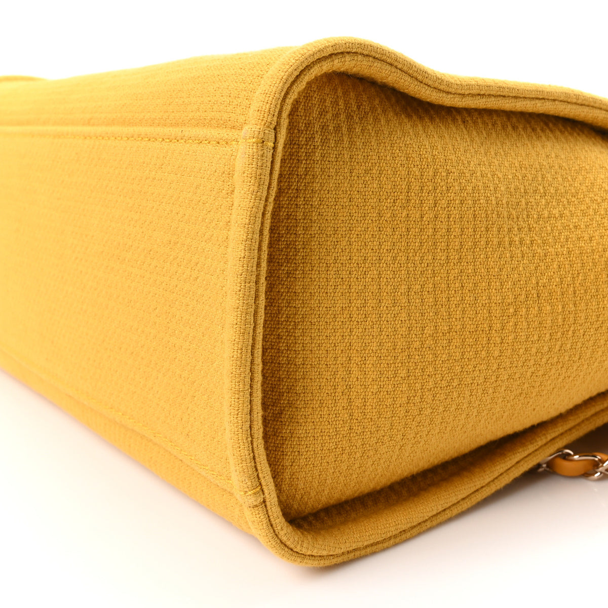 Chanel Mixed Fibers Small Deauville Tote Yellow 11 of 11