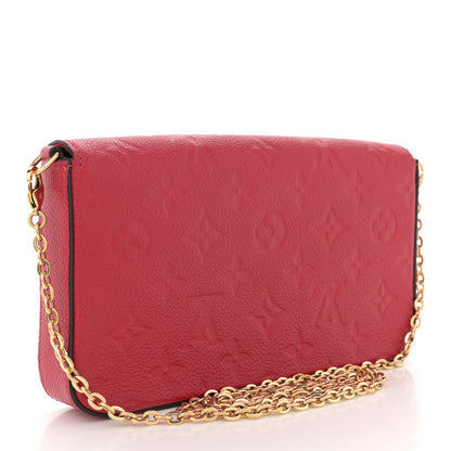 Louis Vuitton Empreinte Pochette Felicie Chain Wallet Scarlet 3 of 10