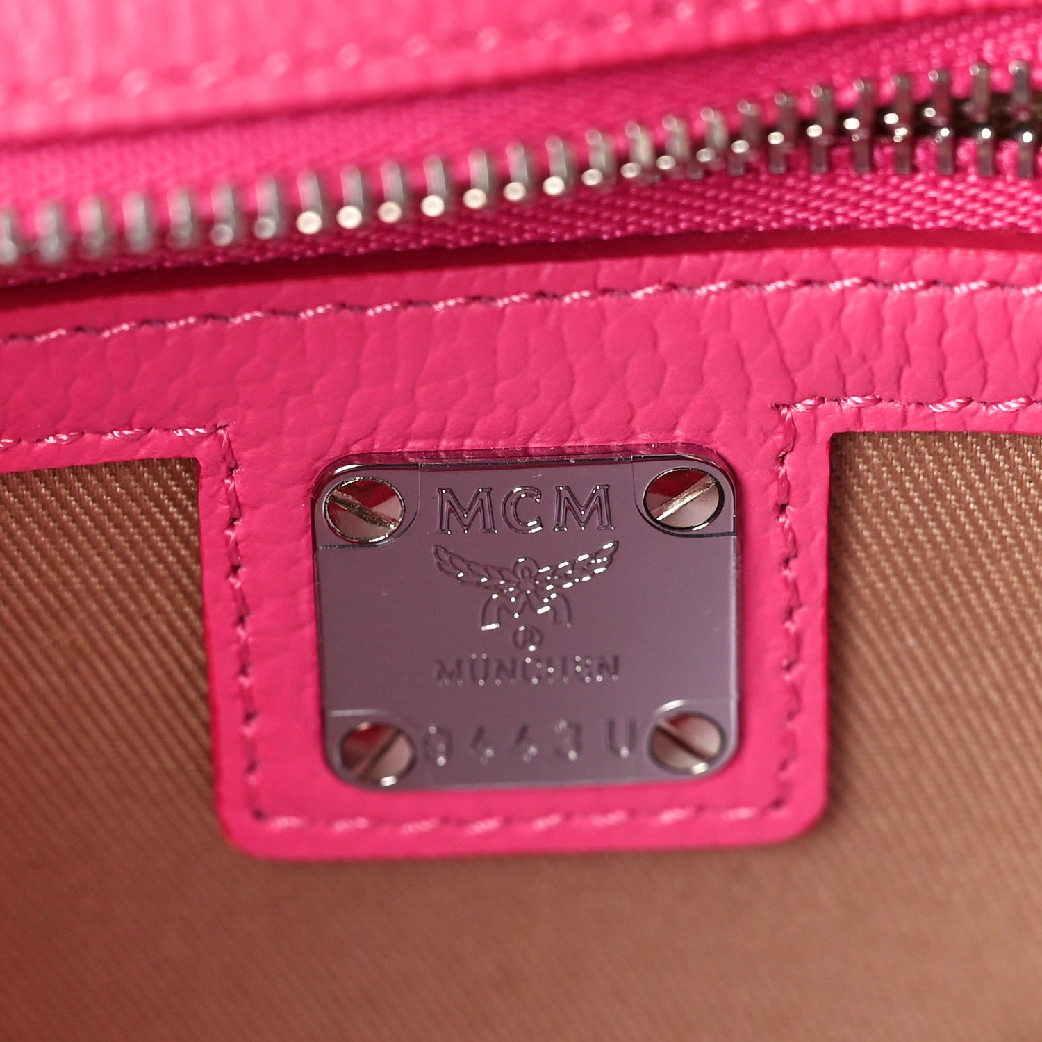 MCM Calfskin Large Patricia Wallet On Chain Pink 6 of 9