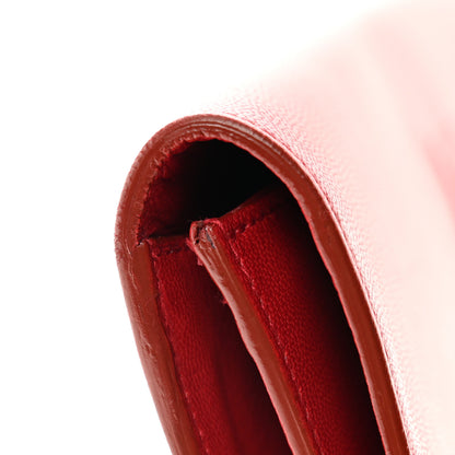 Saint Laurent Goatskin Monogram Large Belle De Jour Clutch Red 9 of 10