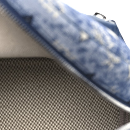 MCM Jacquard Monogram Small Backpack Blue 5 of 10