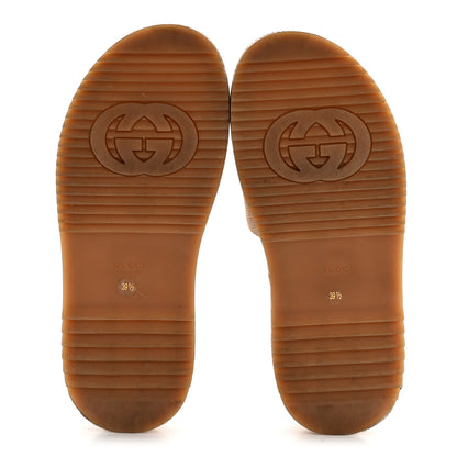 Gucci Monogram Jumbo GG Angelina Platform 55mm Slide Sandals 39.5 Beige Perfect Pink 6 of 10