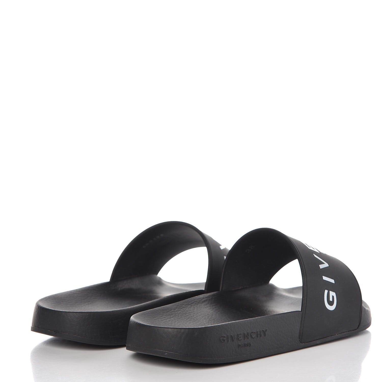 Givenchy Rubber Logo Pool Slide Sandals 38 Black 4 of 9