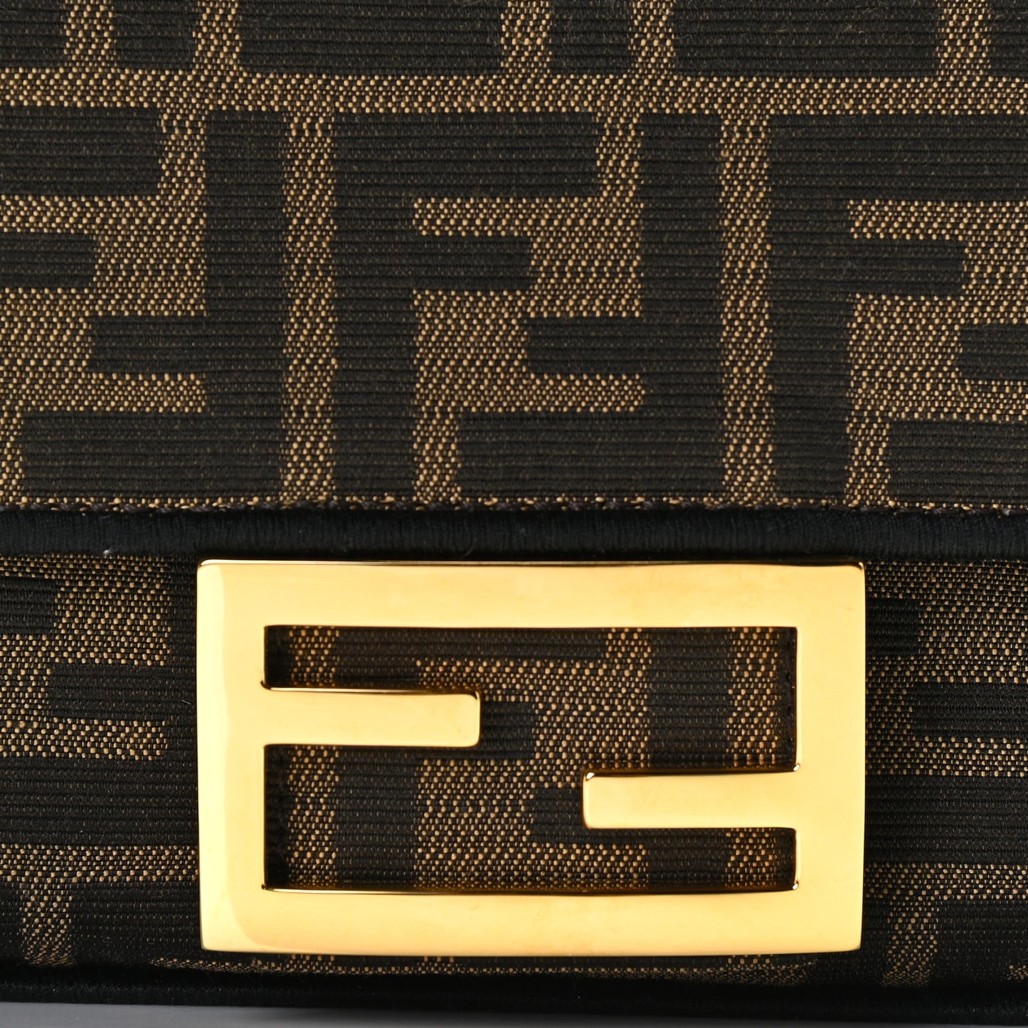 Fabric Jacquard FF 1974 Mini Baguette Tobacco Moro Black