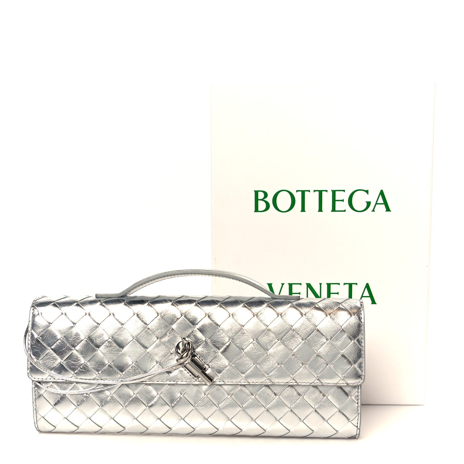 Bottega Veneta Metallic Lambskin Intrecciato Long Andiamo Top