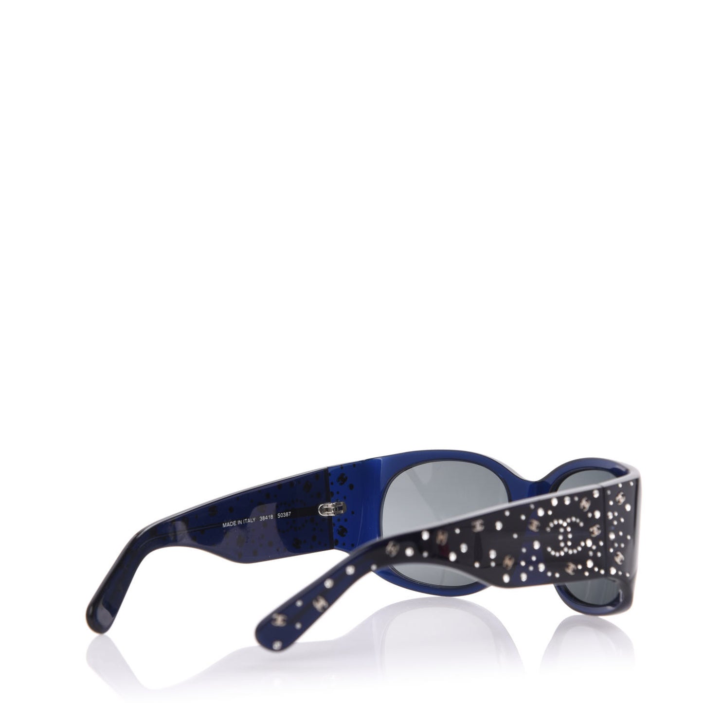 Acetate Swarovski Crystal CC Sunglasses Blue