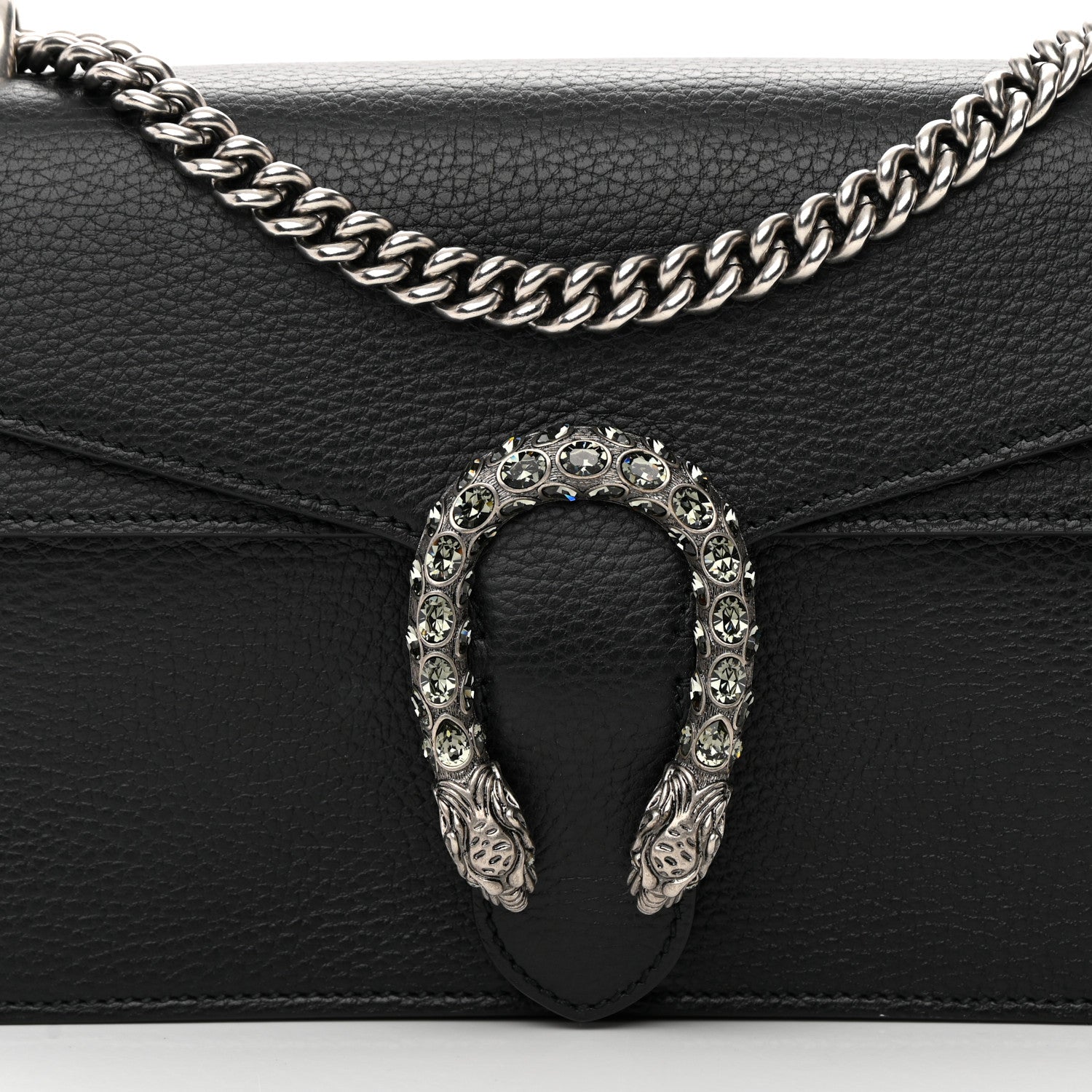 Gucci Pebbled Calfskin Small Dionysus Shoulder Bag Black 8 of 13