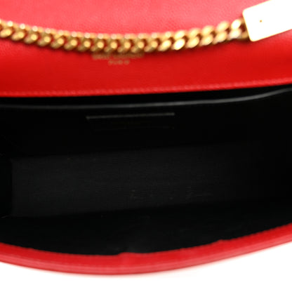 Saint Laurent Grain De Poudre Medium Classic Monogram Kate Tassel Satchel Rouge Eros 5 of 9