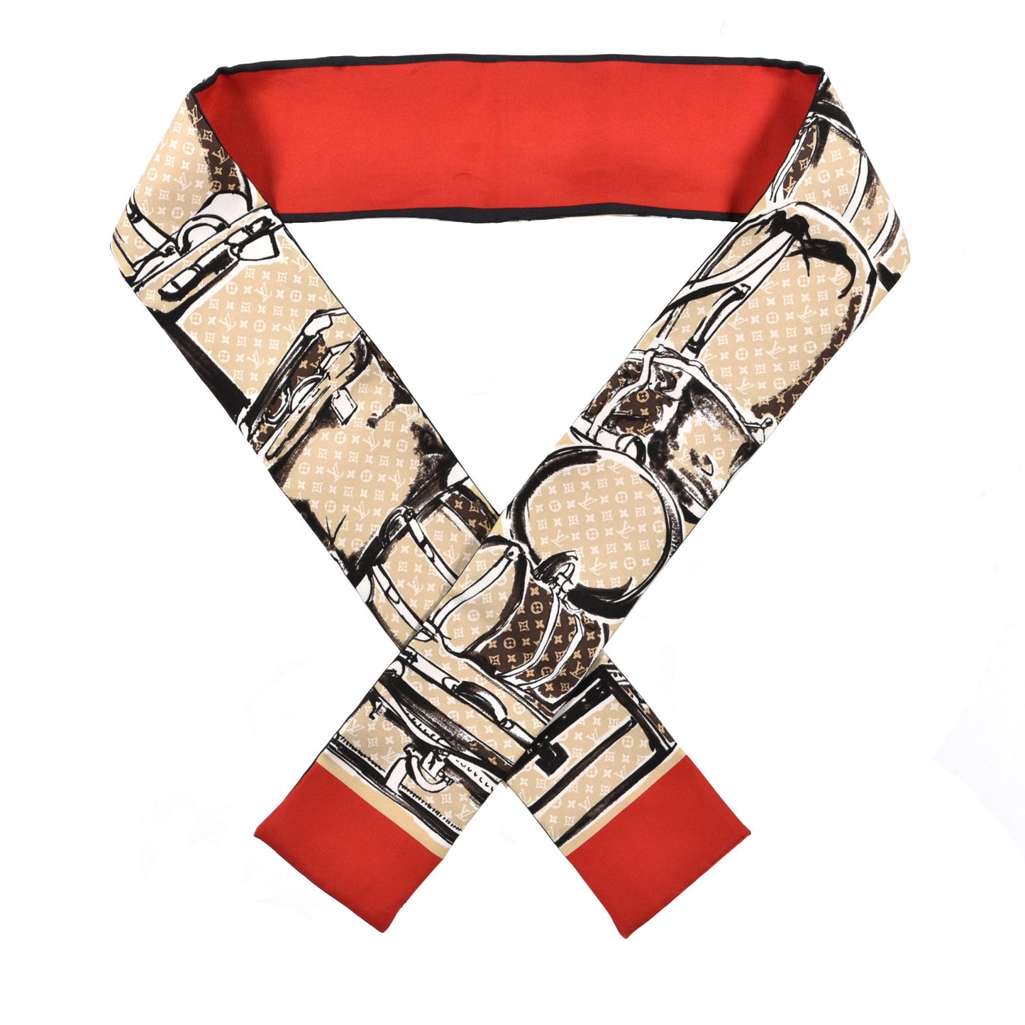 Silk Monogram Trunks Bandeau Brown