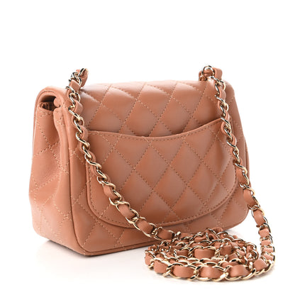 Chanel Lambskin Quilted Mini Square Flap Brown 3 of 11