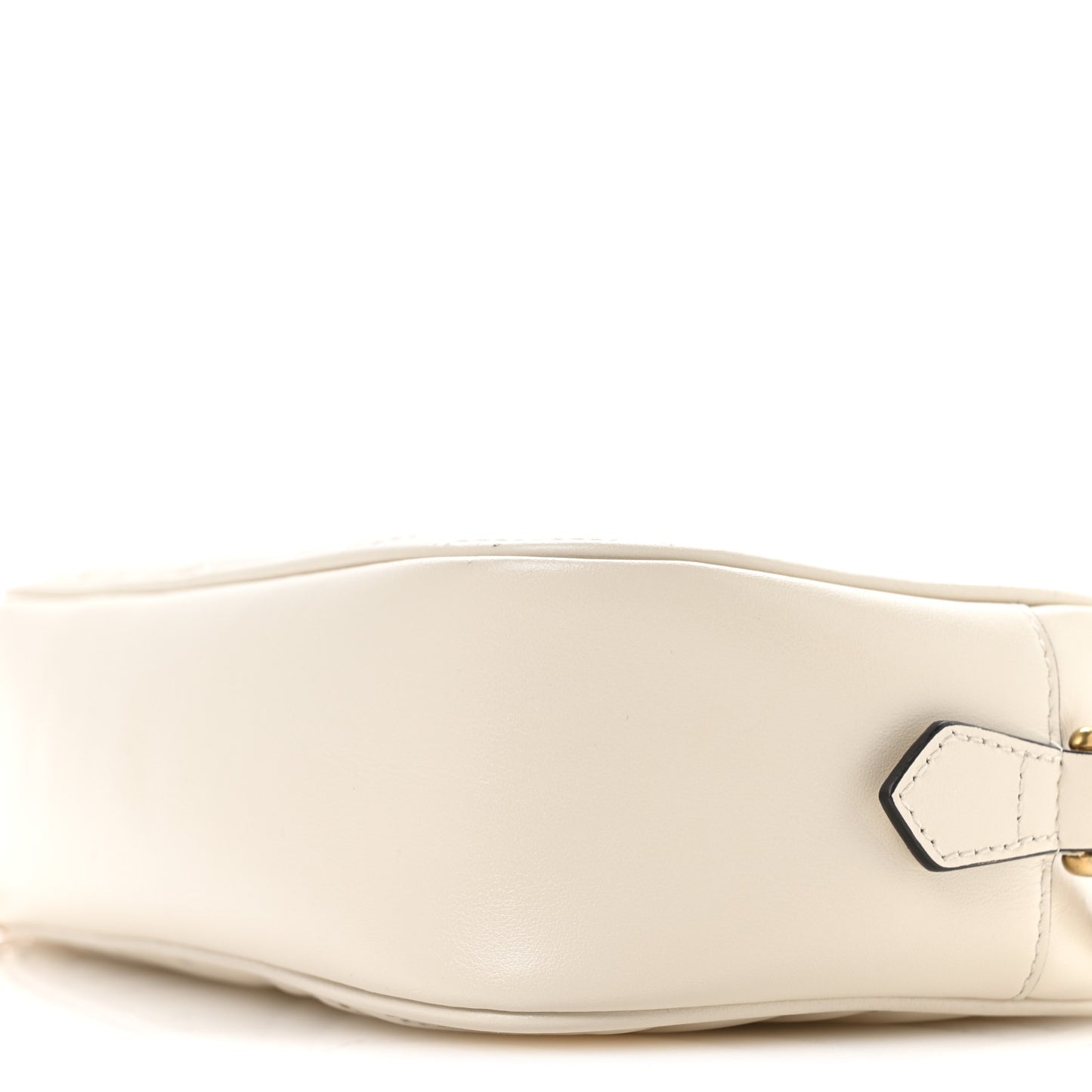 Calfskin Matelasse Small GG Marmont Chain Shoulder Bag White