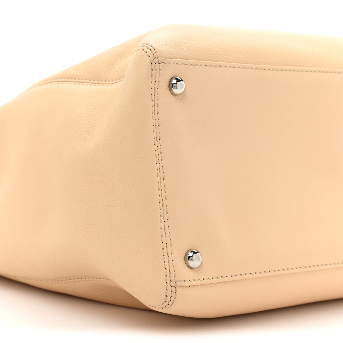 Calfskin Cerf Executive Shopper Tote Beige