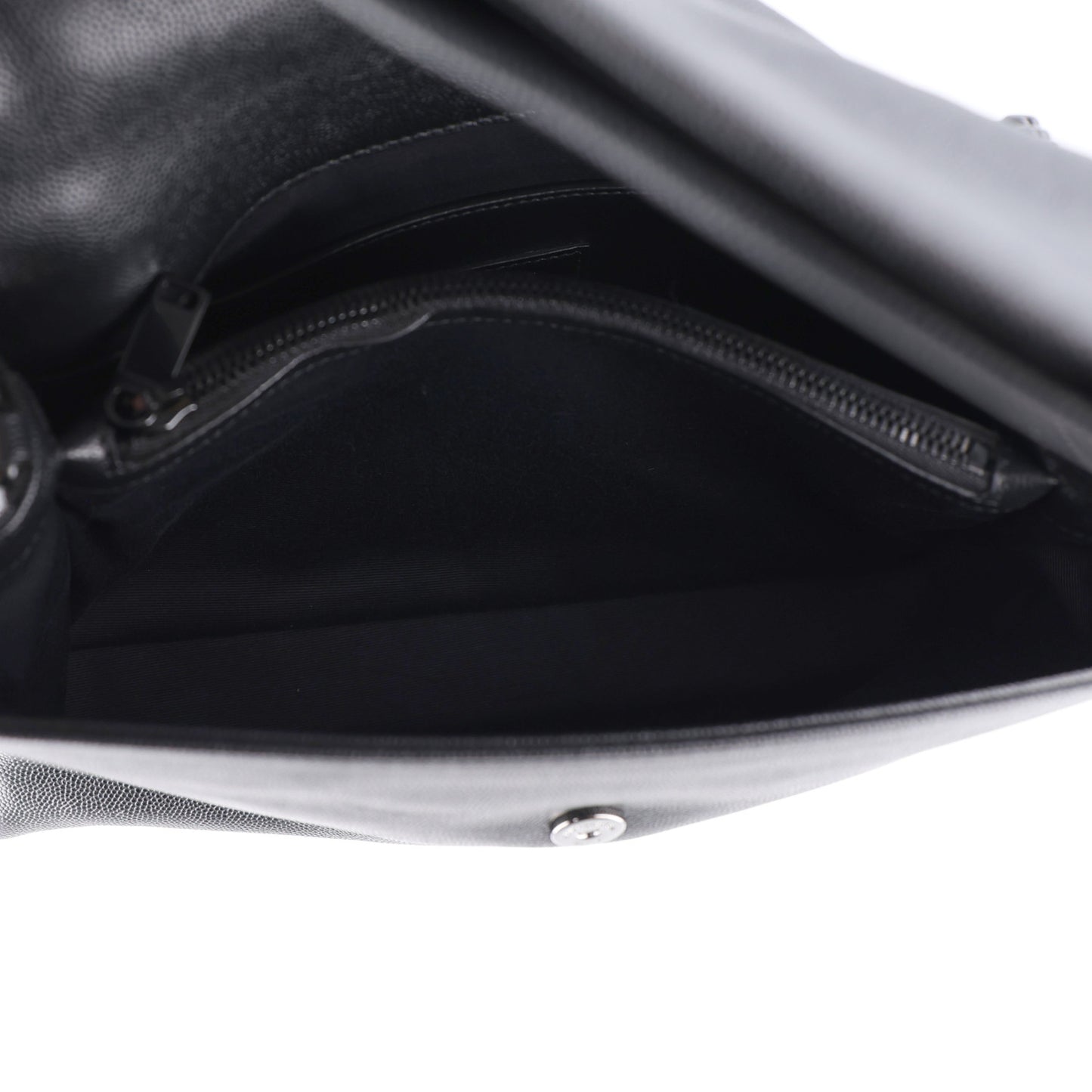 Grain De Poudre Medium West Hollywood Monogram Fold-Over Black