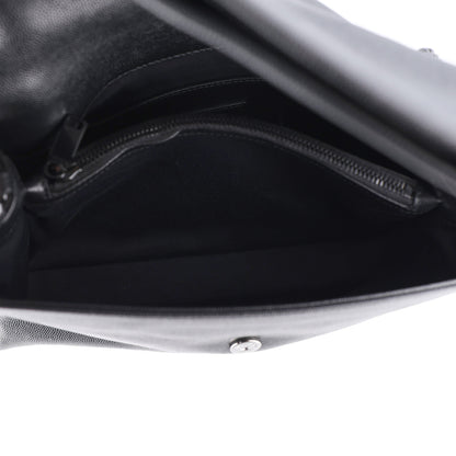 Saint Laurent Grain De Poudre Medium West Hollywood Monogram Fold-Over Black 5 of 10