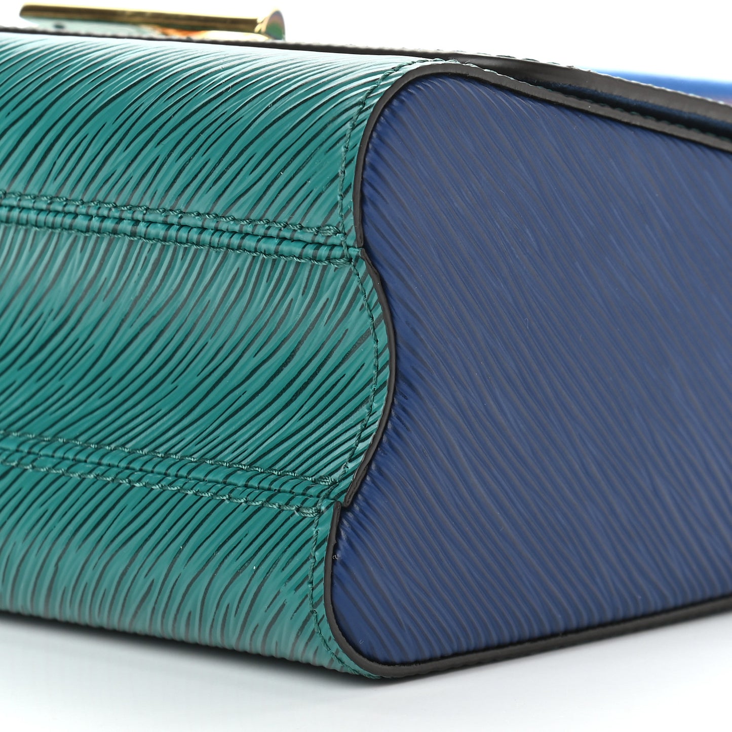 Epi Twist Shoulder Bag MM Emeraude Indigo