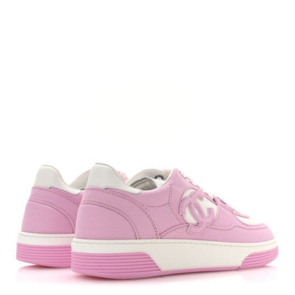 Chanel Cotton Sneakers 38 Pink White 5 of 9
