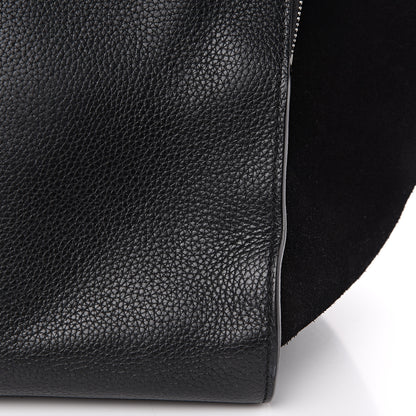 Celine Drummed Calfskin Suede Double Zip Trapeze Black 9 of 10
