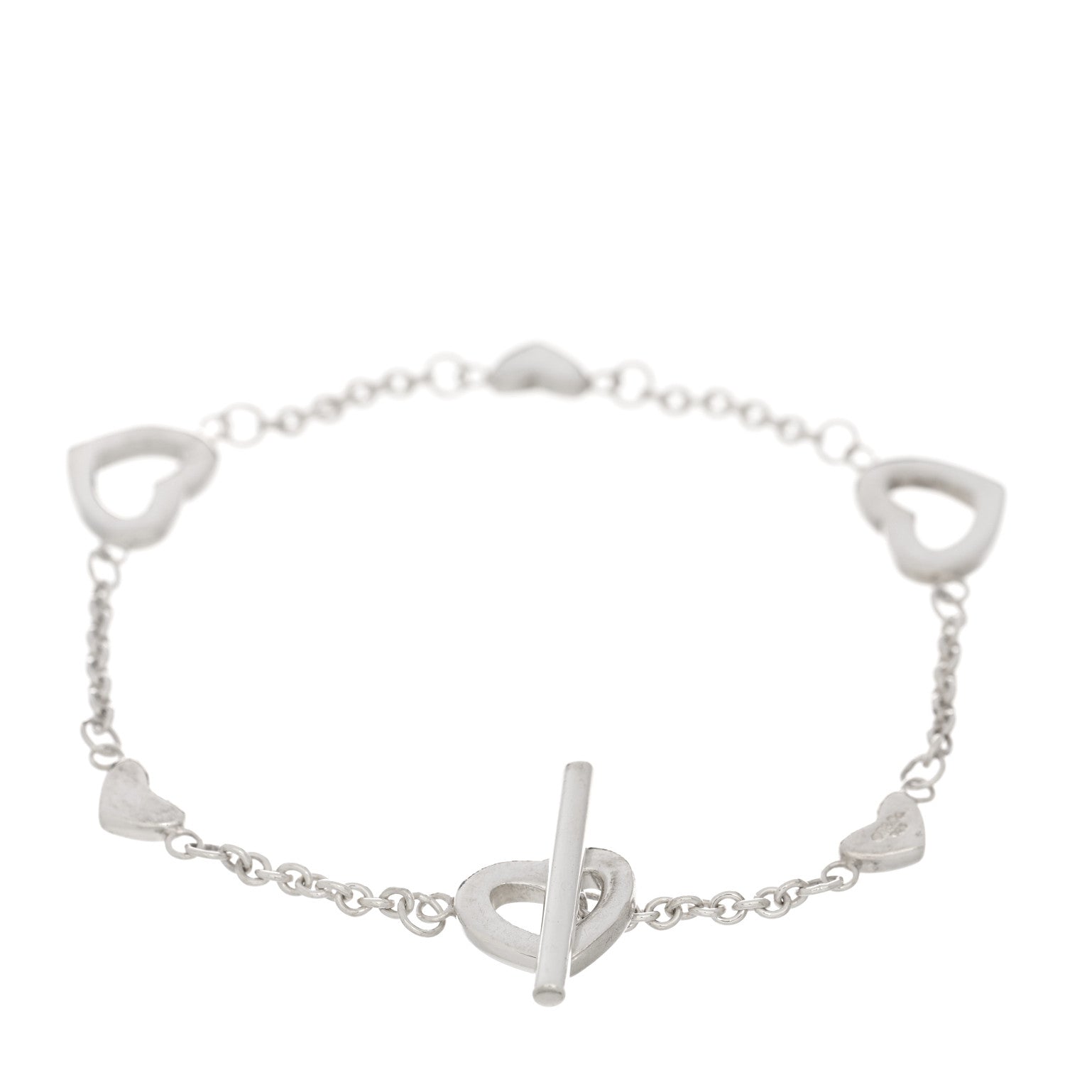 Tiffany Sterling Silver Heart Toggle Bracelet 2 of 4