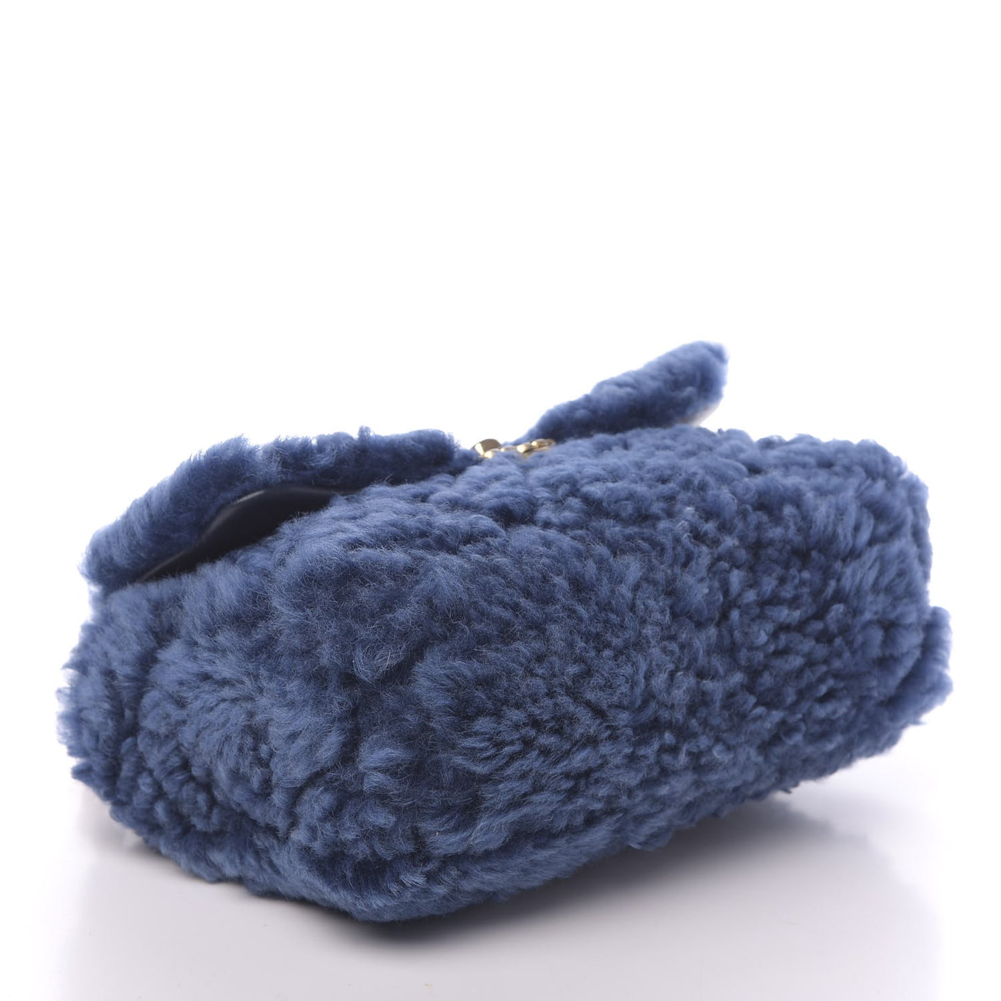 Shearling Sheepskin Medium 19 Flap Blue