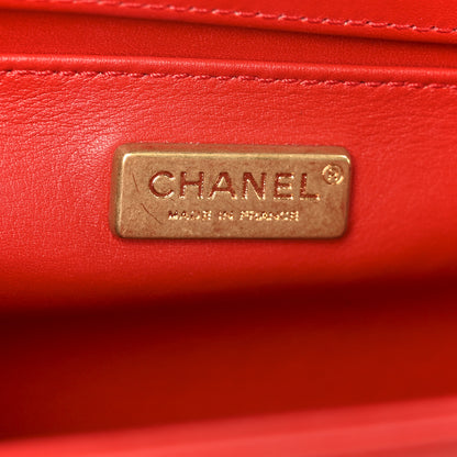 Chanel Snakeskin Medium Boy Flap Red 6 of 10