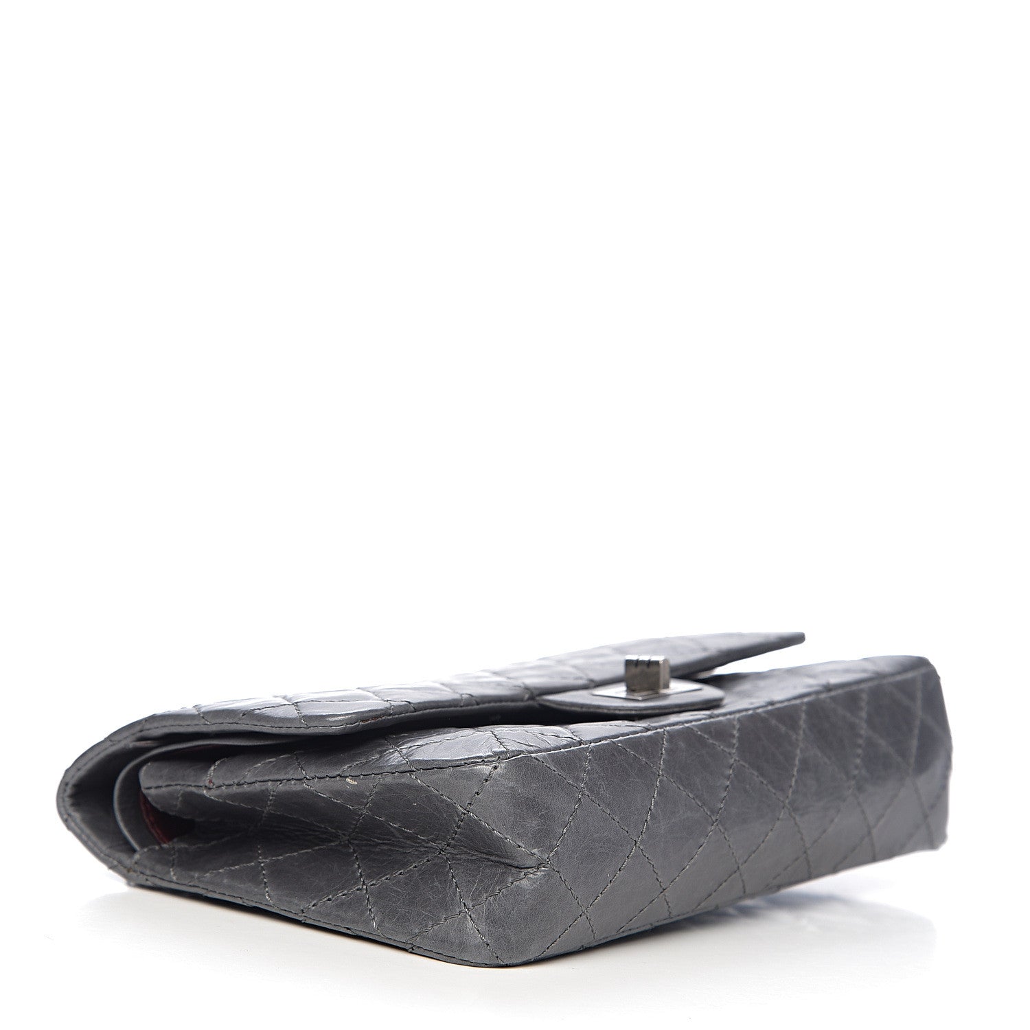 Chanel Aged Calfskin Quilted 50th Anniversary 2.55 Reissue 225 Flap Gris 3 of 11